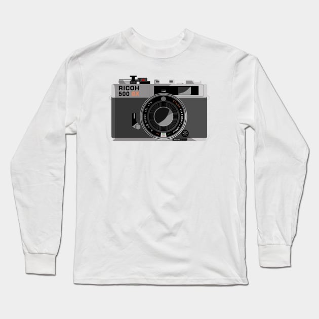 Retro Ricoh Camera Long Sleeve T-Shirt by AngoldArts